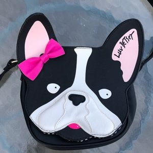 Betsey Johnson crossbody Boston terrier purse